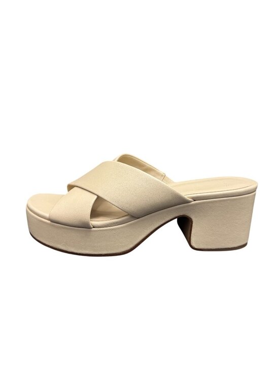 Vince Shoes - Vince Women's Crossover Strap Leather Platform Slide Sandal, Size 8.5 WORN ONCE